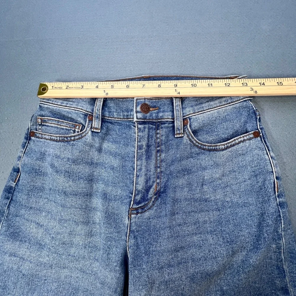 Lands' End Blue Jeans Straight Leg Stretch Denim Womens Size 4 533625 - Picture 7 of 10